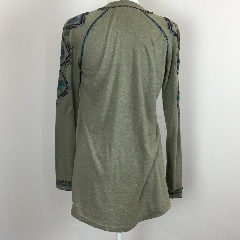 Double D Ranch Olive Long Sleeve Tee with Embroidered Accents - Picture 8 of 8